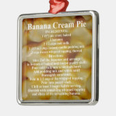 Banana Cream Pie Rezept Silbernes Ornament (Links)