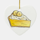 Banana Cream Pie Slice Koch Feinschmecker Keramik Ornament (Hinten)