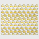 Banana Creme Pie Slice Nachtisch Backen Gelb Geschenkpapier (Flach)