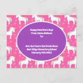 Banana Cute Kids Classroom Valentine Card Postkarte (Rückseite)