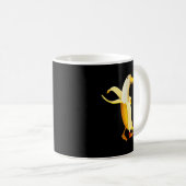 Banana Duck. Funny Anthropomorphe Obsttiere Kaffeetasse (VorderseiteRechts)