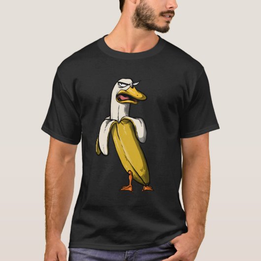 Banana Duck Funny Crazy T-Shirt (Vorderseite)