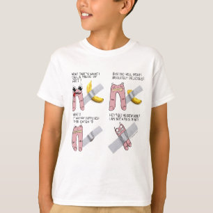 Banana Duct-Tape an Wand Spaß Kunst T-Shirt