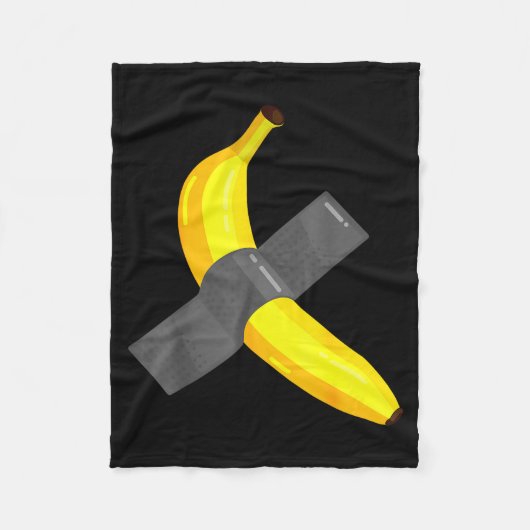 Banana Duct Taped To Wall Art Christmas Pajama Nye Fleecedecke (Vorderseite)