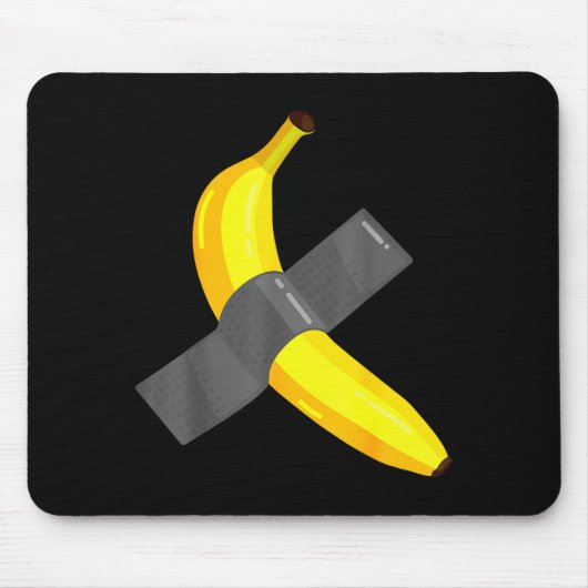 Banana Duct Taped To Wall Art Christmas Pajama Nye Mousepad (Vorne)