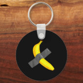 Banana Duct Taped To Wall Art Christmas Pajama Nye Schlüsselanhänger (Vorderseite)