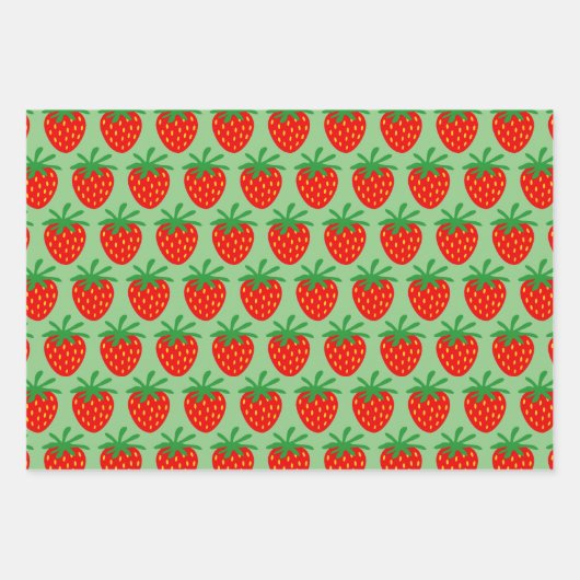 Banana Erdbeere Wassermelone lustige Fruchtmuster Geschenkpapier Set (Vorderseite 2)