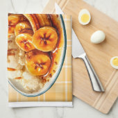 Banana Foster Recipe Geschirrtuch (Viertel Falte)