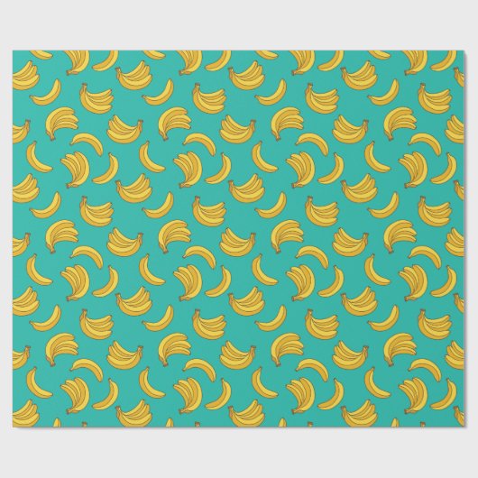 Banana Frucht Fun Muster Geschenkpapier (Flach)