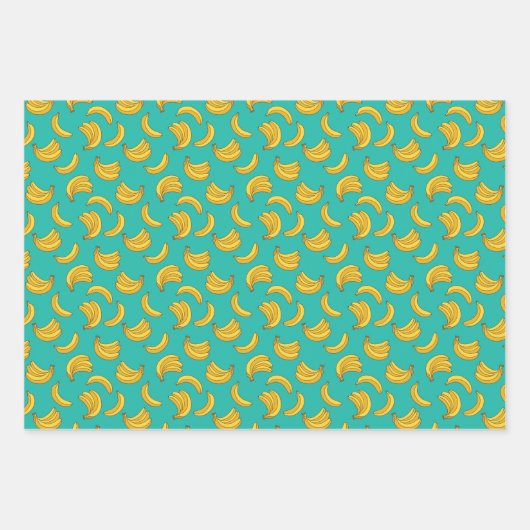 Banana Frucht Fun Muster Geschenkpapier Set (Vorderseite 2)