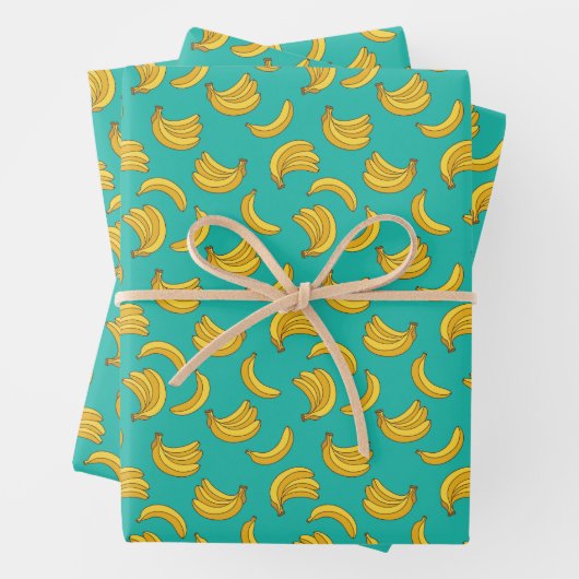 Banana Frucht Fun Muster Geschenkpapier Set (Beispiel)