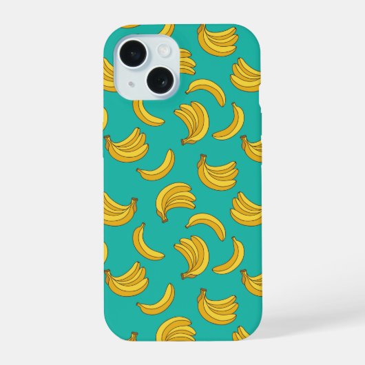 Banana Frucht Fun Muster iPhone 15 Hülle (Rückseite)