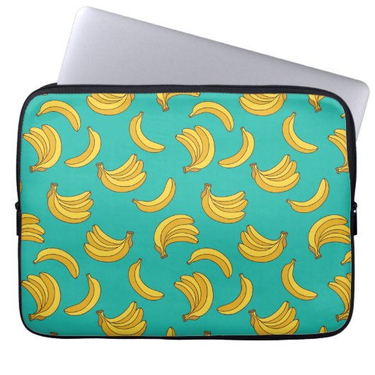 Banana Frucht Fun Muster Laptopschutzhülle (Vorderseite)