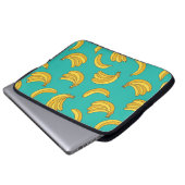 Banana Frucht Fun Muster Laptopschutzhülle (Vorne Knopf)