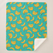 Banana Frucht Fun Muster Sherpadecke (Vorderseite)