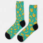 Banana Frucht Fun Muster Socken (Linkes Detail)