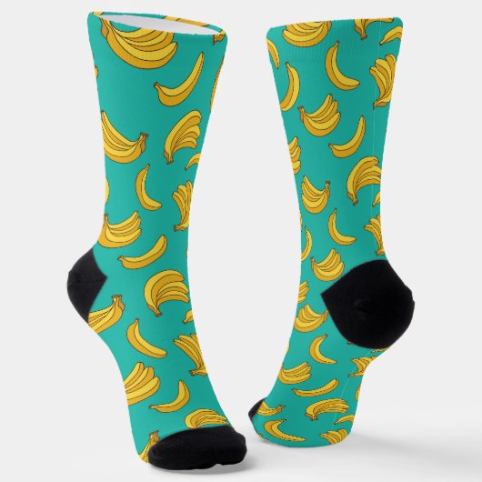 Banana Frucht Fun Muster Socken (Gewinkelt)