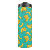 Banana Frucht Fun Muster Thermosbecher (Vorderseite)