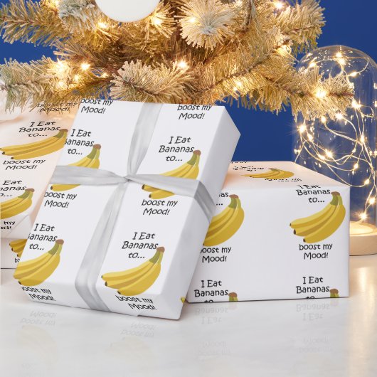 Banana Fruit Boost My Mood Funny Geschenkpapier (Feiertage)