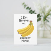 Banana Fruit Boost My Mood Funny Postkarte (Stehend Vorderseite)