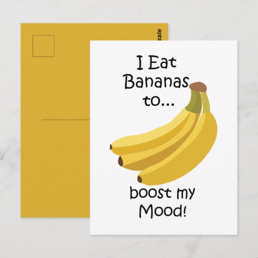 Banana Fruit Boost My Mood Funny Postkarte (Vorne/Hinten)