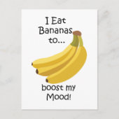 Banana Fruit Boost My Mood Funny Postkarte (Vorderseite)