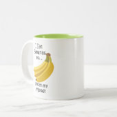 Banana Fruit Boost My Mood Funny Zweifarbige Tasse (Vorderseite Links)