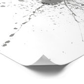 Banana Fruit Grey Poster (Ecke)