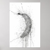 Banana Fruit Grey Poster (Vorne)