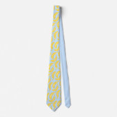 Banana Fruit Yellow Blue Pattern Funny Neck Tie Krawatte (Vorderseite)