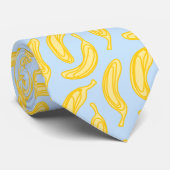 Banana Fruit Yellow Blue Pattern Funny Neck Tie Krawatte (Gerollt)