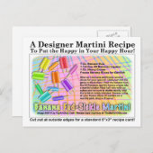 Banana Fud Sickle Martini Rezept Karte Postkarte (Vorne/Hinten)