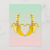 Banana Gay Pride Freiheit Herz Postkarte (Vorderseite)