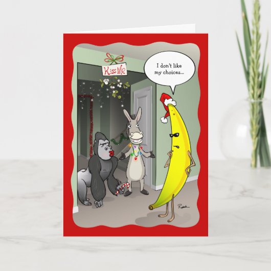 Banana Gorilla Donkey Funny Weihnachten (Vorderseite)
