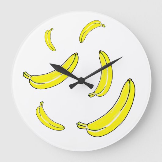 Banana Große Wanduhr (Vorderseite)