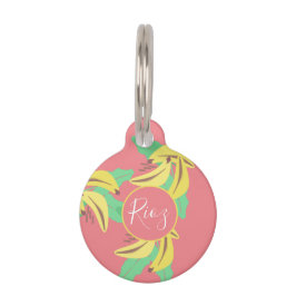 Banana Grüne Muster Rosa Grün Haustiermarke