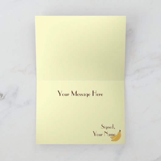 Banana-Grußkarte Karte (Innenseite)