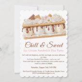 Banana Ice Creme Sandwich Day Einladung (Vorderseite)
