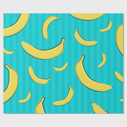 Banana Illustration Geschenkpapier (Flach)