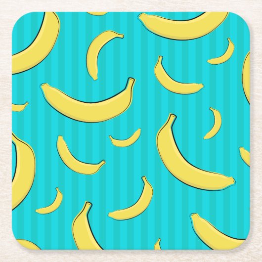 Banana Illustration Rechteckiger Pappuntersetzer (Vorderseite)