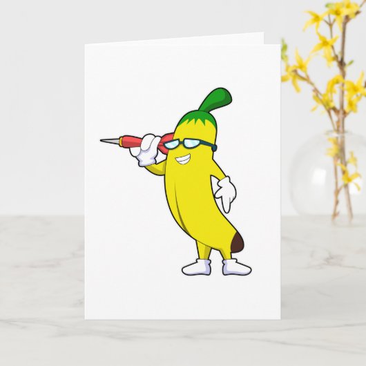 Banana in Darts mit Dart Karte (Gelbe Blume)