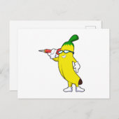 Banana in Darts mit Dart Postkarte (Vorne/Hinten)