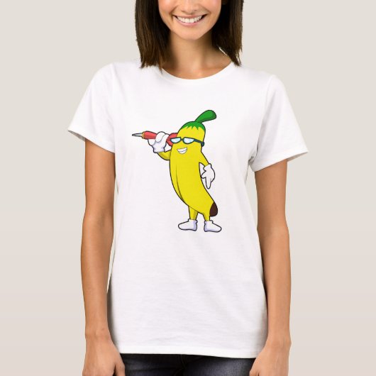 Banana in Darts mit Dart T-Shirt (Vorderseite)