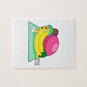 Banana in der Yoga-Fitness Puzzle (Horizontal)