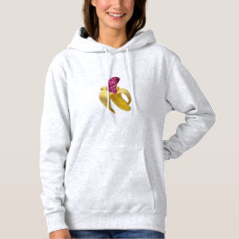 Banana in Imitats Rosa Glitzer sieht köstlich aus Hoodie