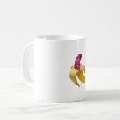 Banana in Imitats Rosa Glitzer sieht köstlich aus Kaffeetasse (Vorderseite Links)