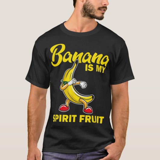 Banana Is My Spirit Fruit Funny Design T-Shirt (Vorderseite)