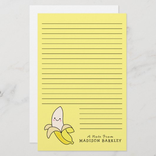 Banana Kids Niedlicher Kawaii Briefpapier (Vorne/Hinten)