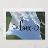 Banana Leaf Gerahmt Sky Tropical Save the Date (Rückseite)