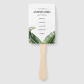 Banana Leaf Hochzeitsprogramm Fans des Mitteljahrh Fächer (Vorderseite)